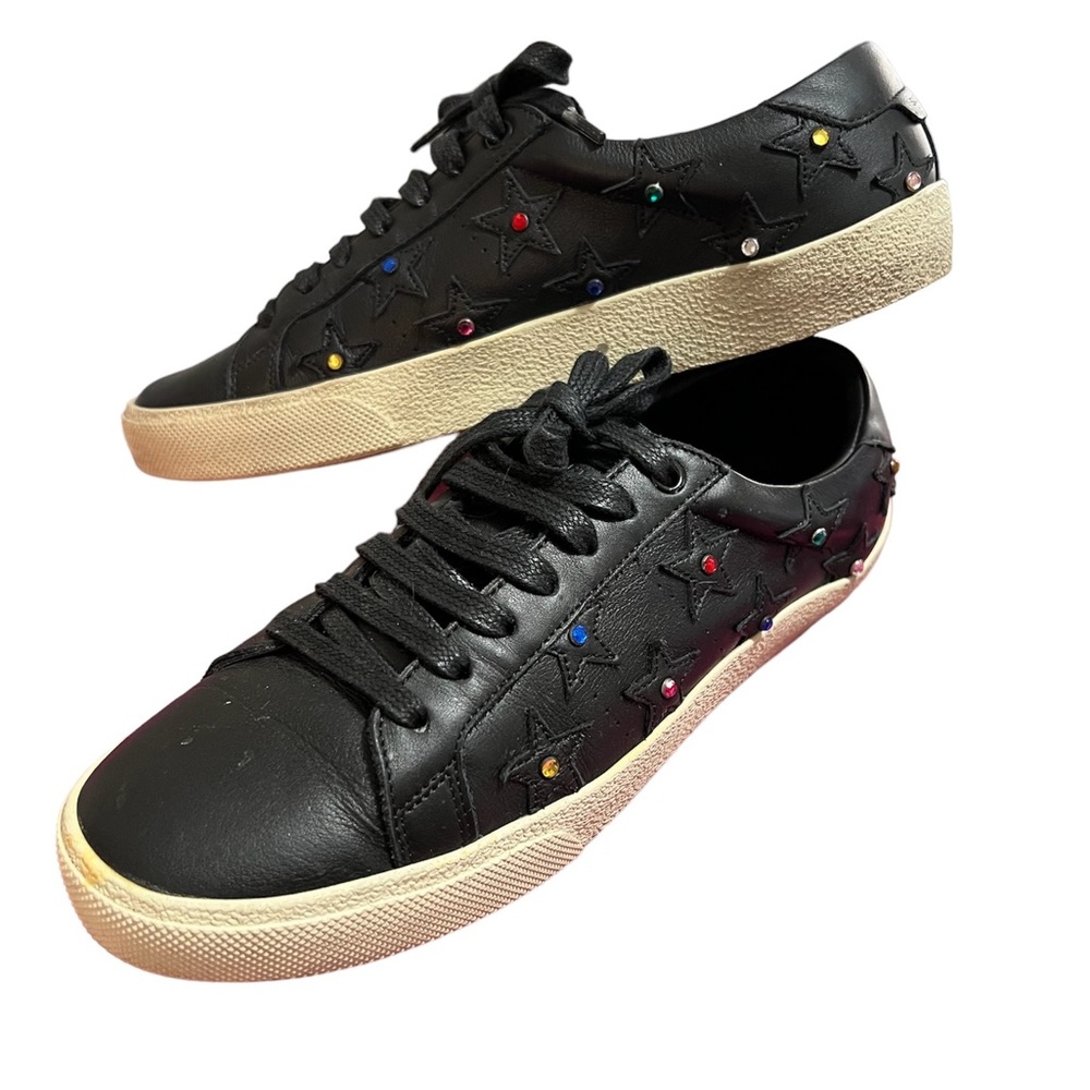 YVES SAINT LAURENT COURT CLASSIC STARS SNEAKERS, EUC, size 40